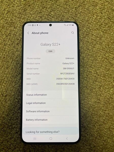 Samsung s22+ SIMフリー