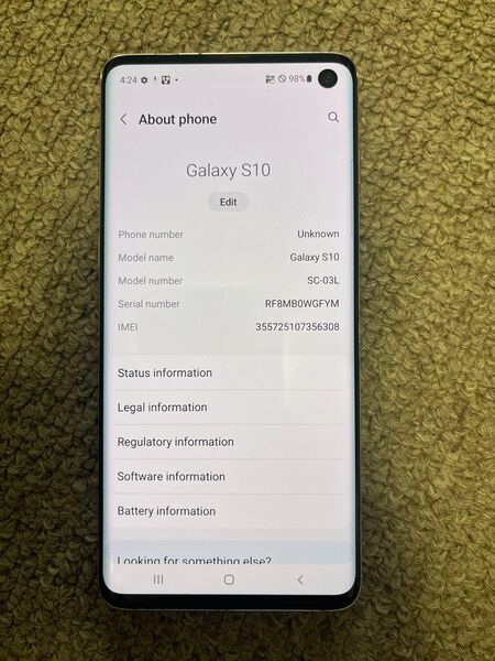 SAMSUNG Galaxy s10 SIMフリー 5G