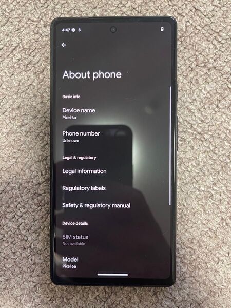 Google pixel 6a SIMフリー