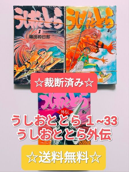 ☆裁断済み☆ うしおととら 1~33 完結全巻セット + うしおととら外伝 藤田和日郎 週刊少年サンデー まとめ売り 漫画