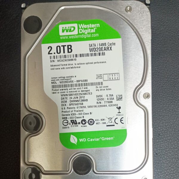 Western Digital 2TB HDD WD20EARX