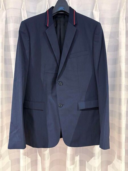 Dior HOMME ディオールオム 襟切替 テーラード ジャケット ネイビー