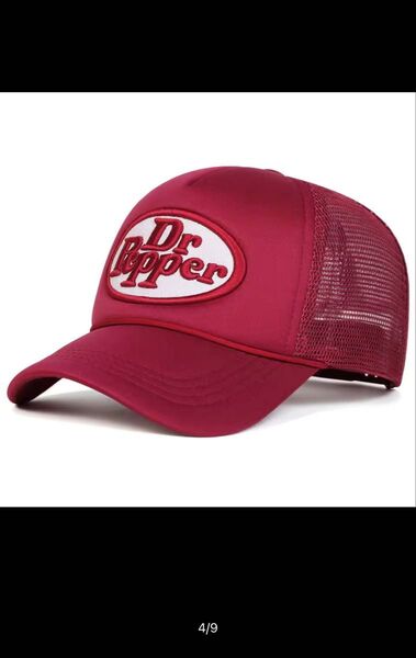 Dr Pepper ロゴ入りキャップ レッド フリーサイズ