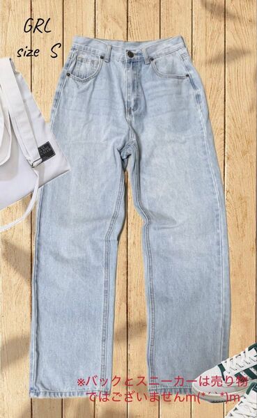 レディース ボトムス パンツ デニム ジーンズ ハイウェスト ライトブルー サイズS