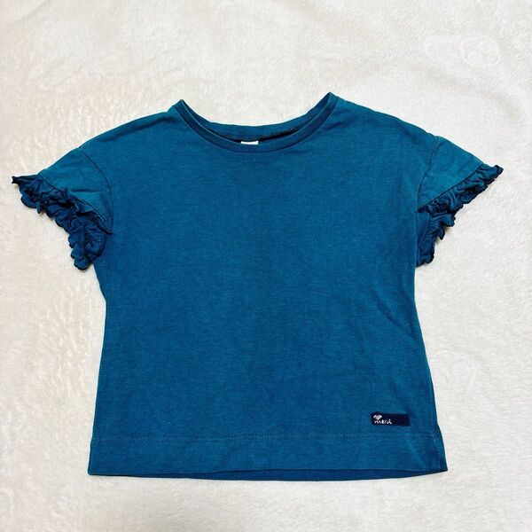 半袖Tシャツ フリル ブルー系 90cm