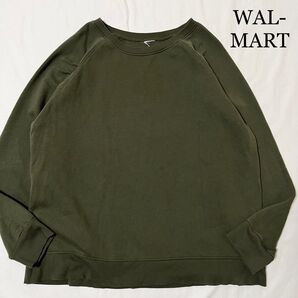 ウォルマート walmart カーキ 無地 プレーンスウェット レディースXXL