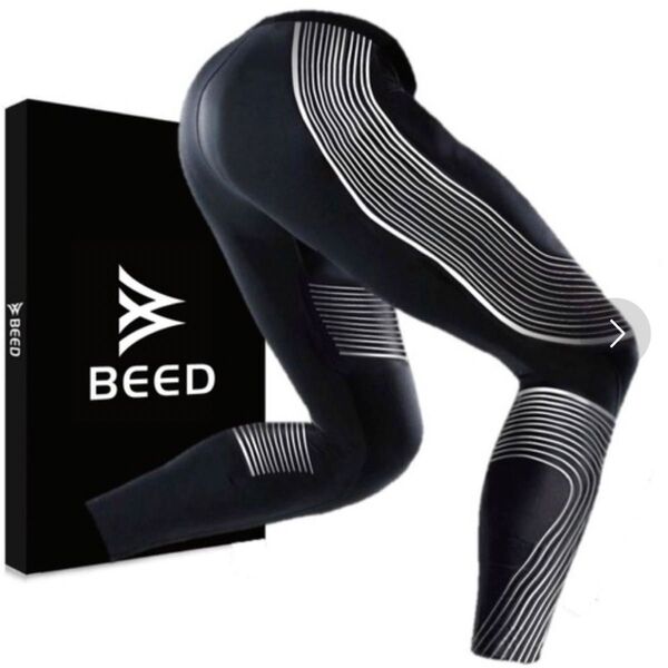 BEED スポーツレギンス スポーツタイツ コンプレッションタイツ サイズS