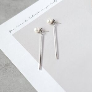 【84】パールピアス キャッチロングスティックピアス 2way