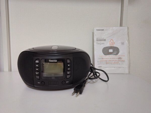 TOSHIBA TY-C111 CDラジカセ ブラック(ジャンク品)