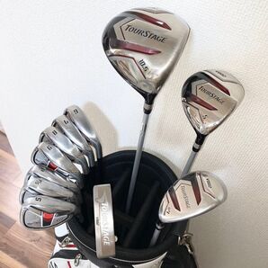 TOURSTAGEゴルフクラブ フルセット☆初心者メンズ右キャディバッグ付 S