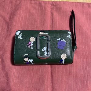 MARC JACOBS スヌーピー ミニ財布 グリーン系