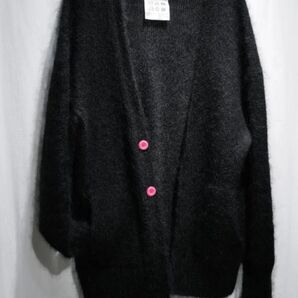 Anytee Kid Mohair Cardigan Black Pink カーディガン