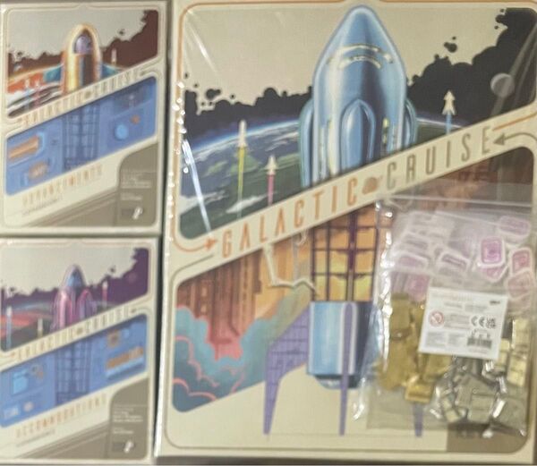 ボードゲーム GALACTIC CRUISE + 拡張2種セット+ アップグレードトークンセット 新品未開封