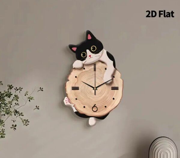 猫 猫雑貨 インテリア 可愛い 時計 静音 壁掛け時計 プレゼント