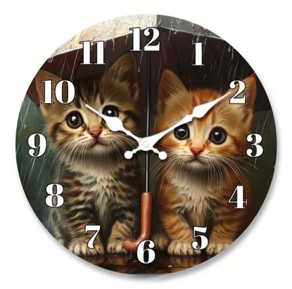 猫 猫雑貨 インテリア 可愛い 時計 静音 壁掛け時計 プレゼント