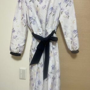 tocco closet ワンピース 花柄 長袖 トッコクローゼット ブルー パープル