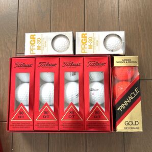 新品 ゴルフボールセット タイトリスト DT80 Titleist PINNACLE GOLD プロギアPRGR M30