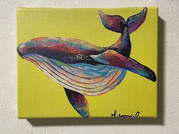 絵画 複製原画 クジラ 現代アート アート キャンバス 動物画 アートワーク インテリア