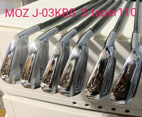 MOZ モズアイアンJ-03 5〜PW迄6本セットKBS S taper 110限定ブラックバージョンシャフト