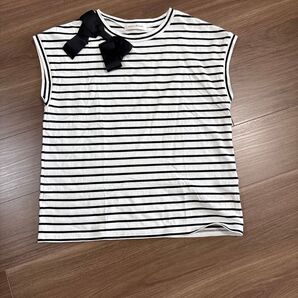 Canana Branch ボーダー柄フレンチスリーブTシャツ