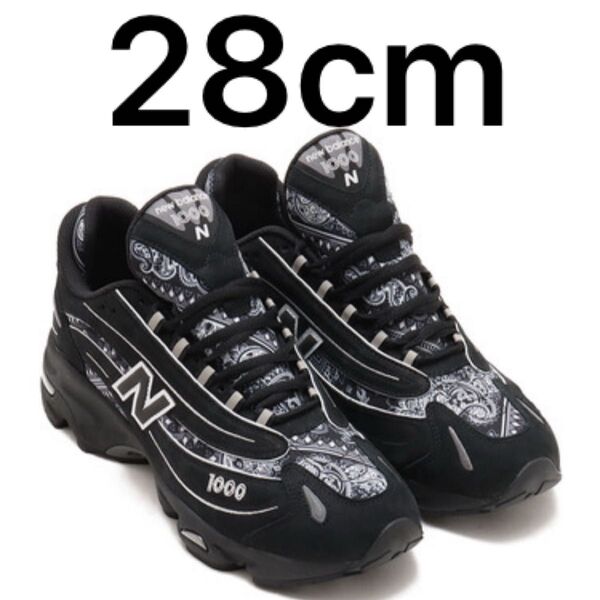 28cm NEW BALANCE M1000AP atmos Black Paisley ニューバランス アトモス ペイズリー 黒