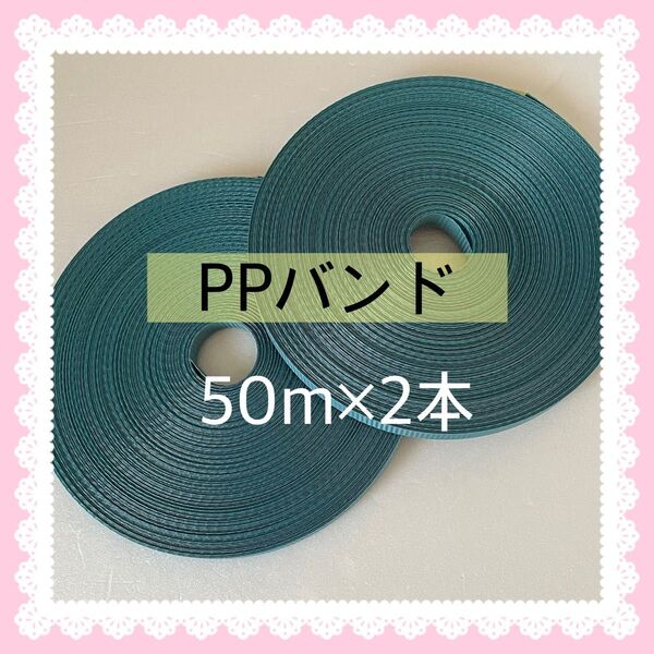 【S508】PPバンド(青系) 50m×2本
