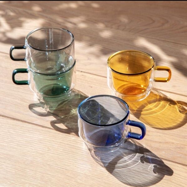 365メソッド ダブルウォール カラーマグカップ HARIO ハリオ コラボ 240mL 4個セット