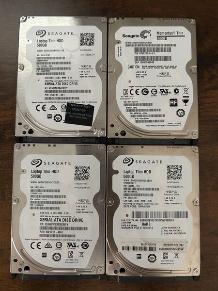 Seagate HDD SATA ハードディスク 500GB 4枚セット 7200rpm x1