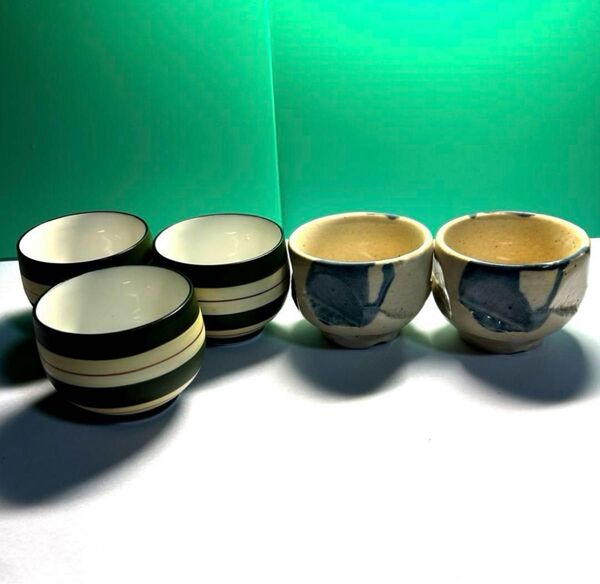 酒造 清酒力士 湯呑み茶碗 ぐい呑み 5個 レトロ アンティーク