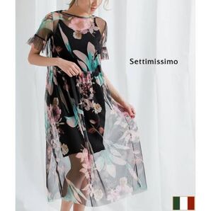 ANAP セッティミッシモ Settimissimo 花柄チュールワンピース