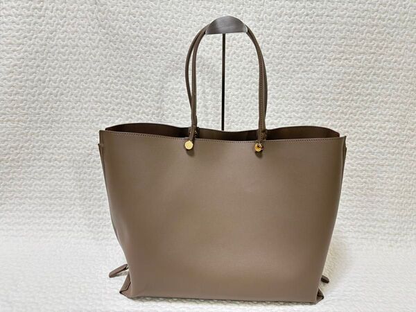 美品 ロペE'POR Y BAG Wide トートバッグ 2way A4対応 ブラウン レザー