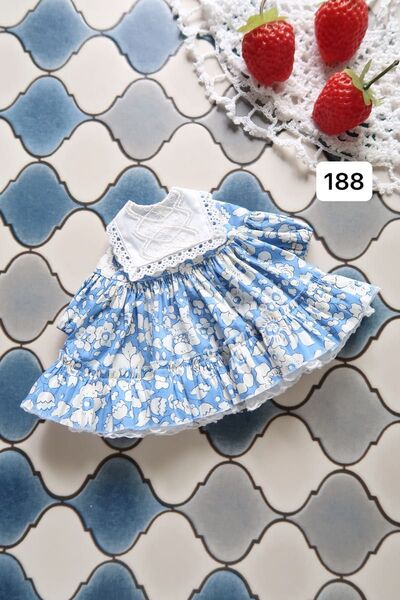 ドール服 アウトフィット 188*リバティ襟付きワンピース*