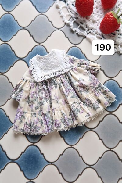 ドール服 アウトフィット 190*リバティ襟付きワンピース*