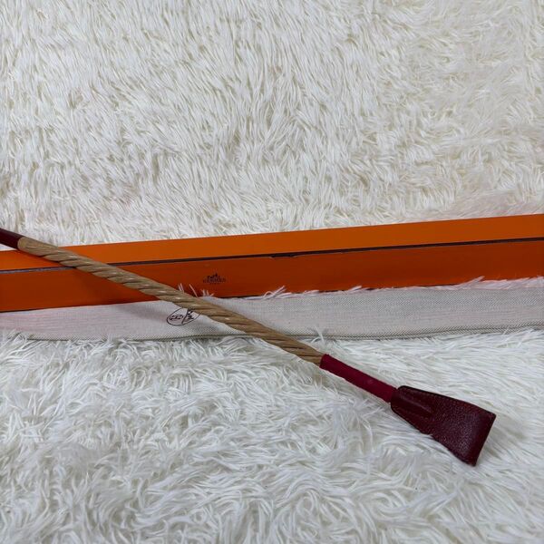 【希少】 HERMES エルメス 短鞭 クラヴァッシュ 箱付き 馬鞭
