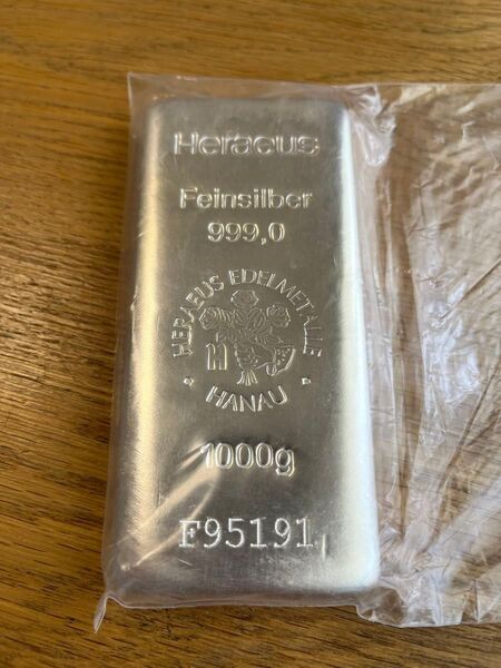 新品 純銀 インゴット1kg 1000g シルバー 銀