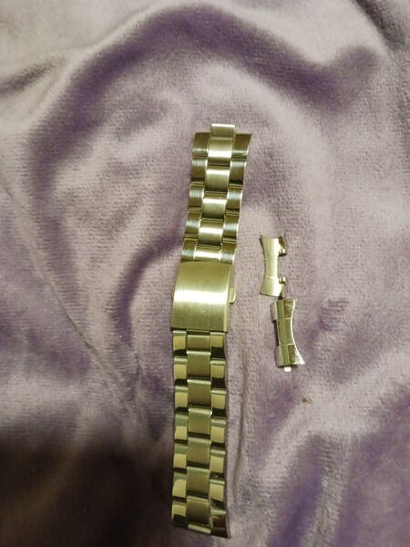 腕時計 ベルト シルバー ステンレス 22mm