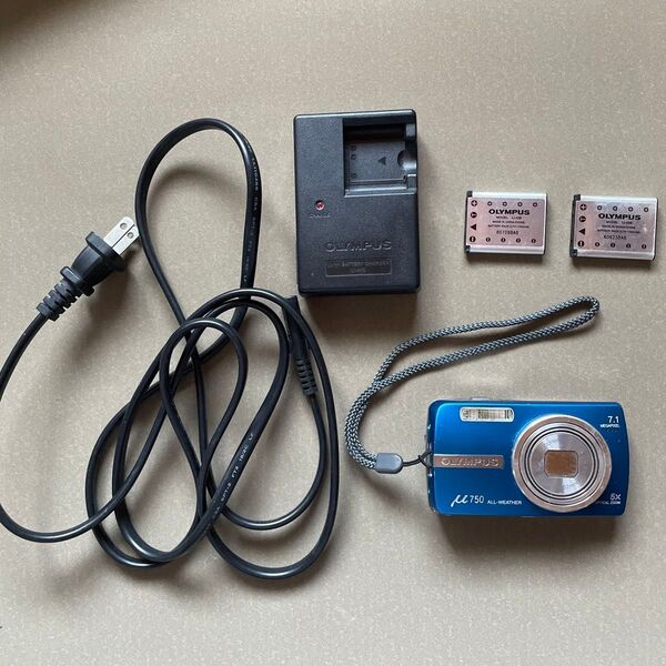 OLYMPUS μ750 デジタルカメラ ブルー セット