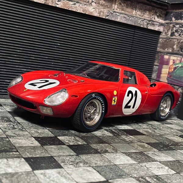 カスタム品 1/18 TOPMARQUES フェラーリ 250LM 1965 ル・マン 優勝 フィニッシュライン ウェザリング