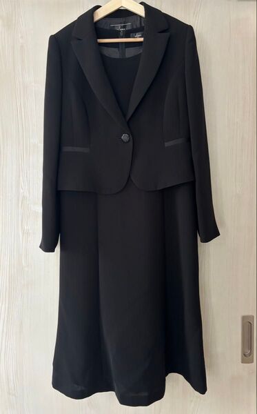 【美品】Alama 13号 礼服 喪服 ブラックフォーマル ワンピース 冠婚葬祭