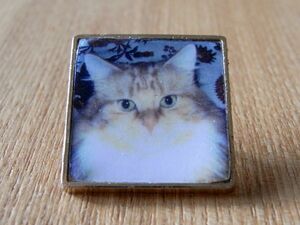 古いピンバッジ：猫の肖像 動物 猫 ネコ キャット ピンズ #P