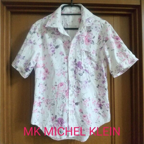 MK MICHEL KLEIN HOMME バラ花柄 シャツジャケット 46 M
