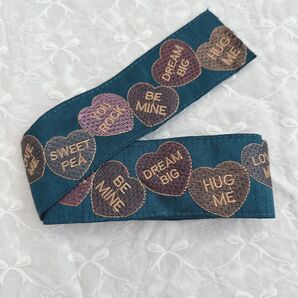 キャンディーハーツのインド刺繍リボン(濃いデニム) 1.5mカット済み