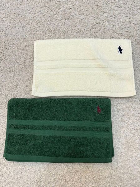 新品ラルフローレン フェイスタオル2枚セット Ralph Lauren POLO