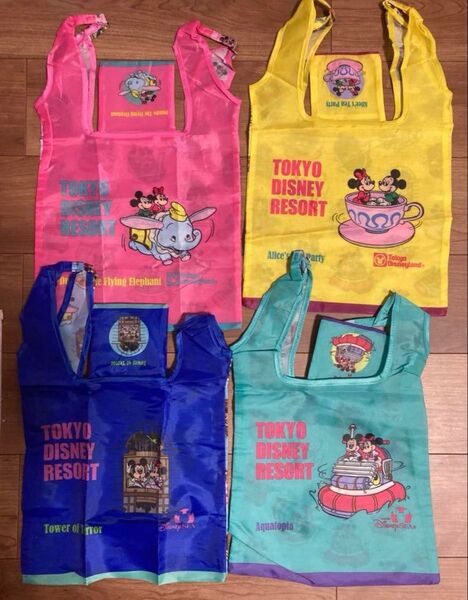新品 東京ディズニーランド限定 エコバッグ トートバッグ4種セット ミッキーマウス ダンボ タワテラ Disney
