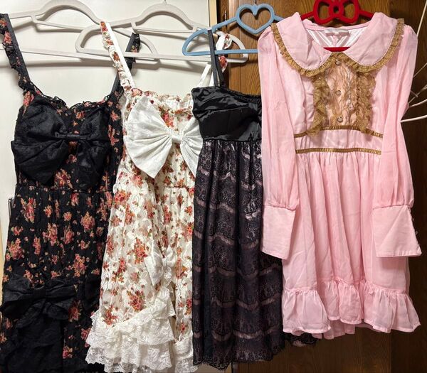 リズリサ系 夢展望 ワンピース キャミワンピ まとめ売り 4点セット 平成ギャル 姫 ロリータ レア 希少 y2k