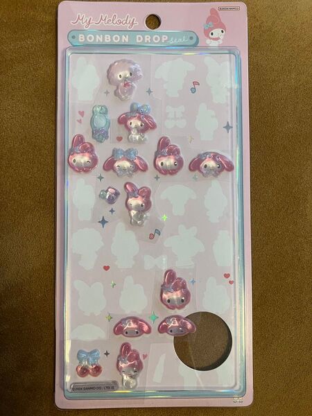 My Melody ボンボンドロップシール マイメロ