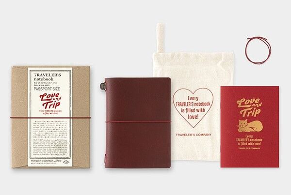 新品未開封 トラベラーズノート パスポートサイズ LOVE AND TRIP レッド
