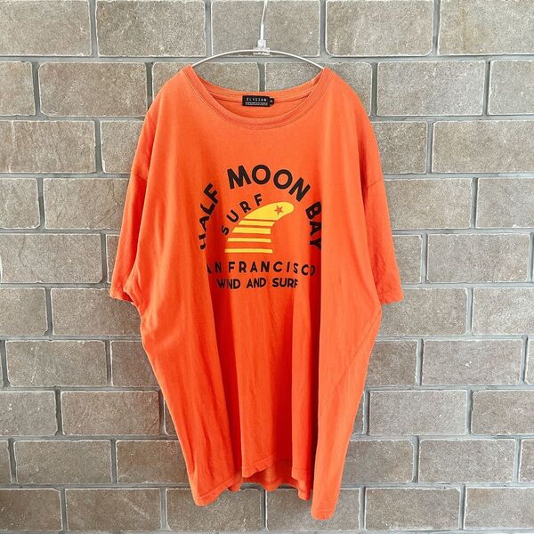 ELYSION 大きいサイズ メンズ 半袖 Tシャツ 5L オレンジ