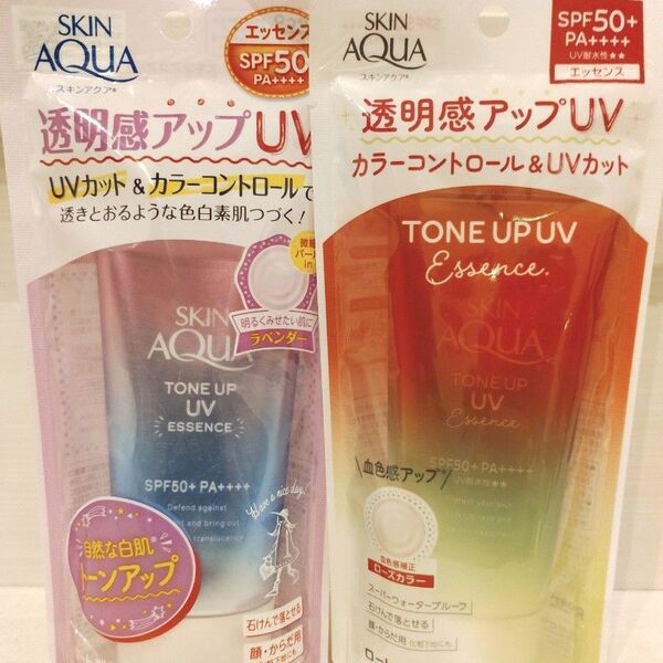 スキンアクアトーンアップUV ラベンダー&ローズ ロート製薬