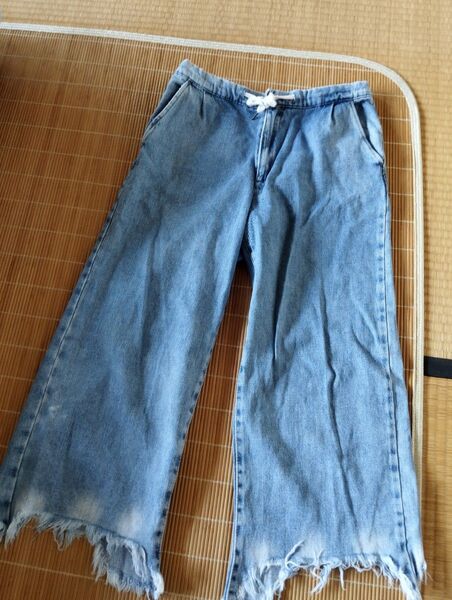 ☆ZARAザラ♪デニムワイドパンツ♪Mサイズ相当♪美品!